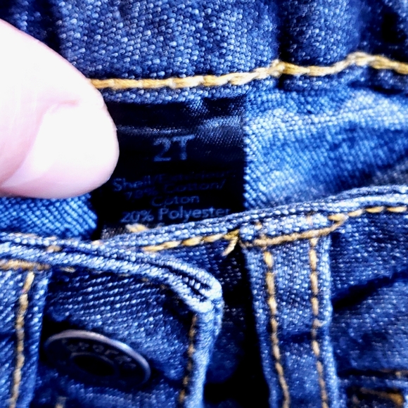 2T Jeans Stretchy Baby Medium Dark Wash George - Picture 2 of 2